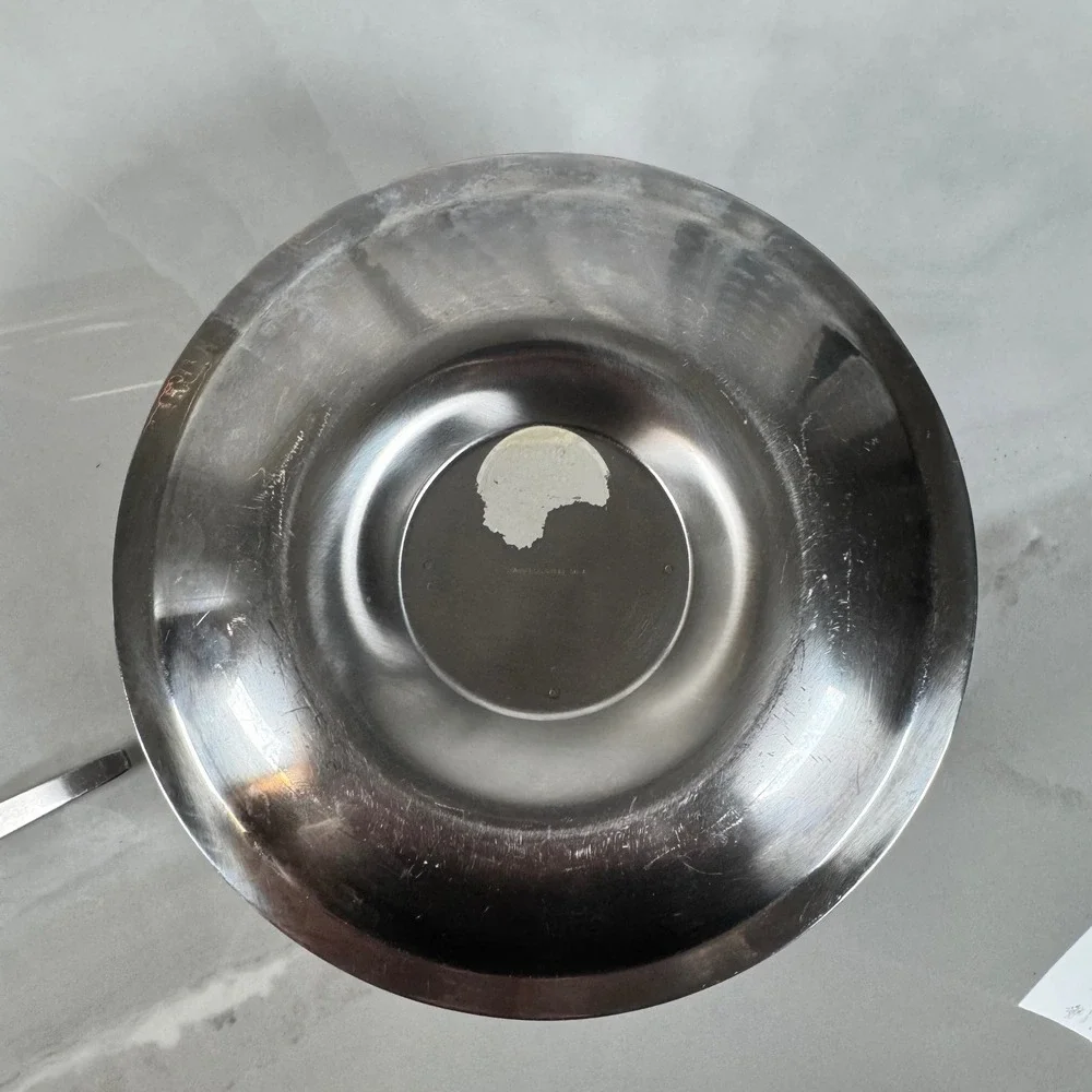 Vintage Cordova Stainless Steel Gravy Boat‎ With Ladle Attached Underplate MCM
